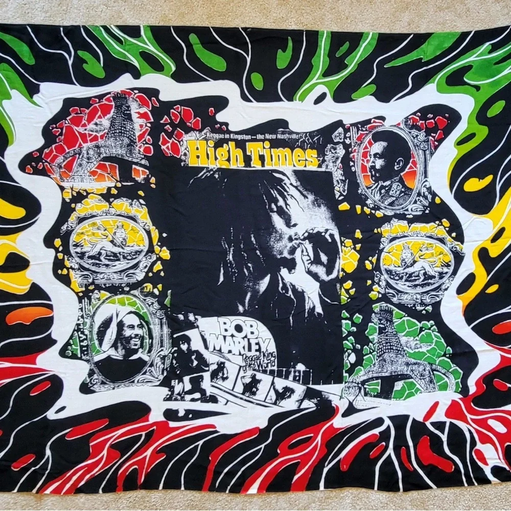 Bob Marley High Times Reggae King Of The World Wall Art/Scarf